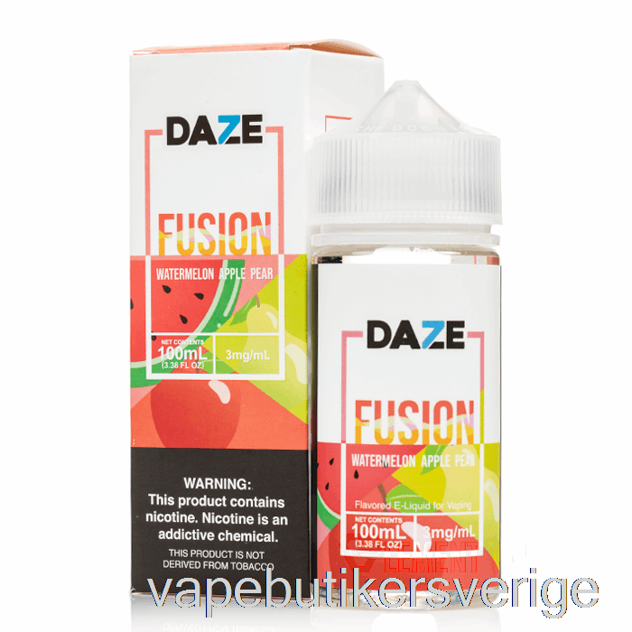 Vape Sverige Vattenmelon äppelpäron - 7 Daze Fusion - 100ml 6mg
